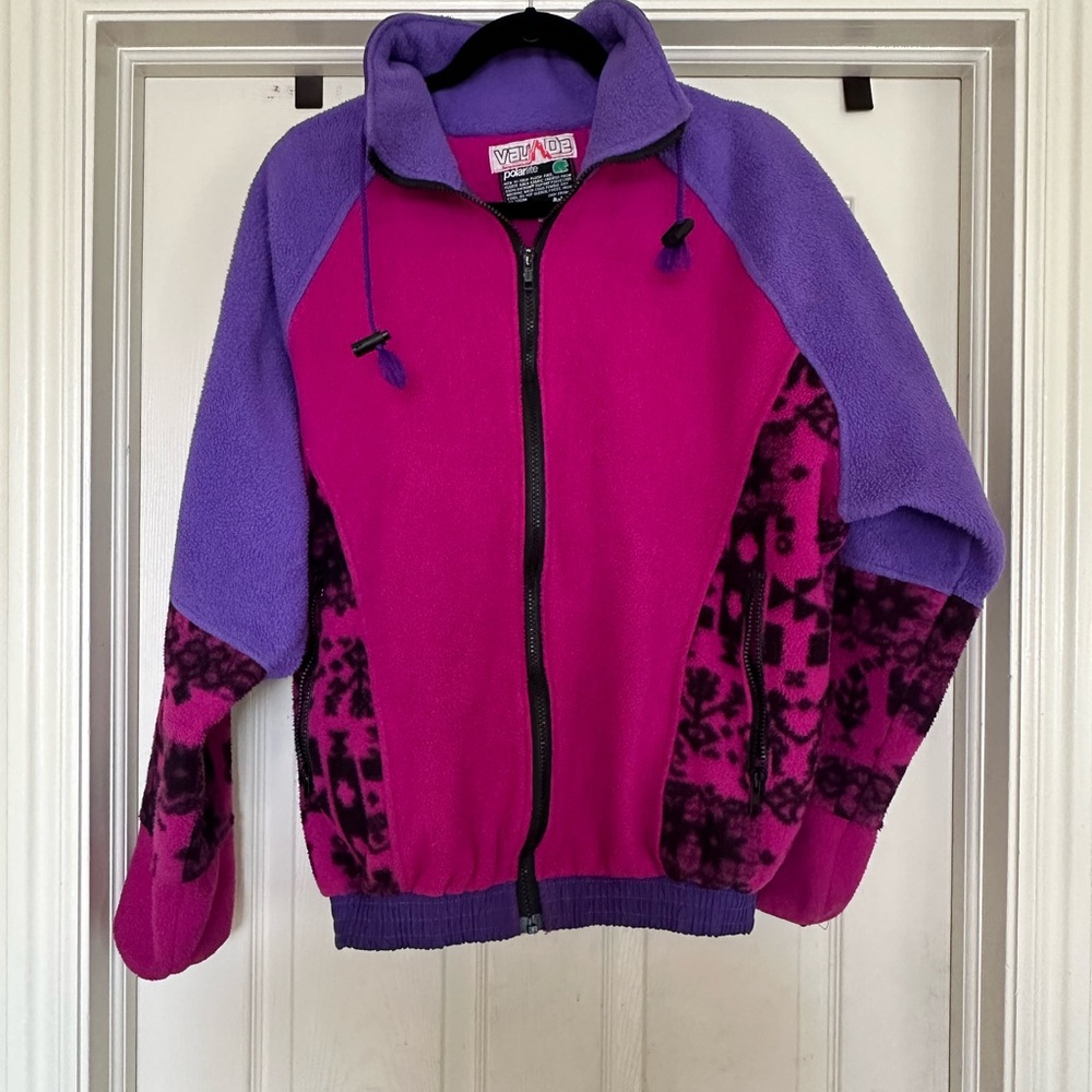 Vintage Venezia Purple and Pink Fleece Jacket